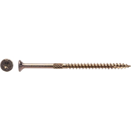Big Timber No. 10 x 3-1/2 In. Yellow Zinc Flat Head Wood Screw, 270PK 5YTX10312